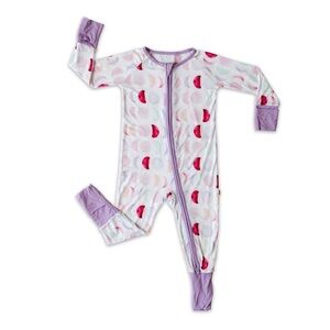 Luna Mauve Bamboo Viscose Zippy - 3-6 months little sleepies